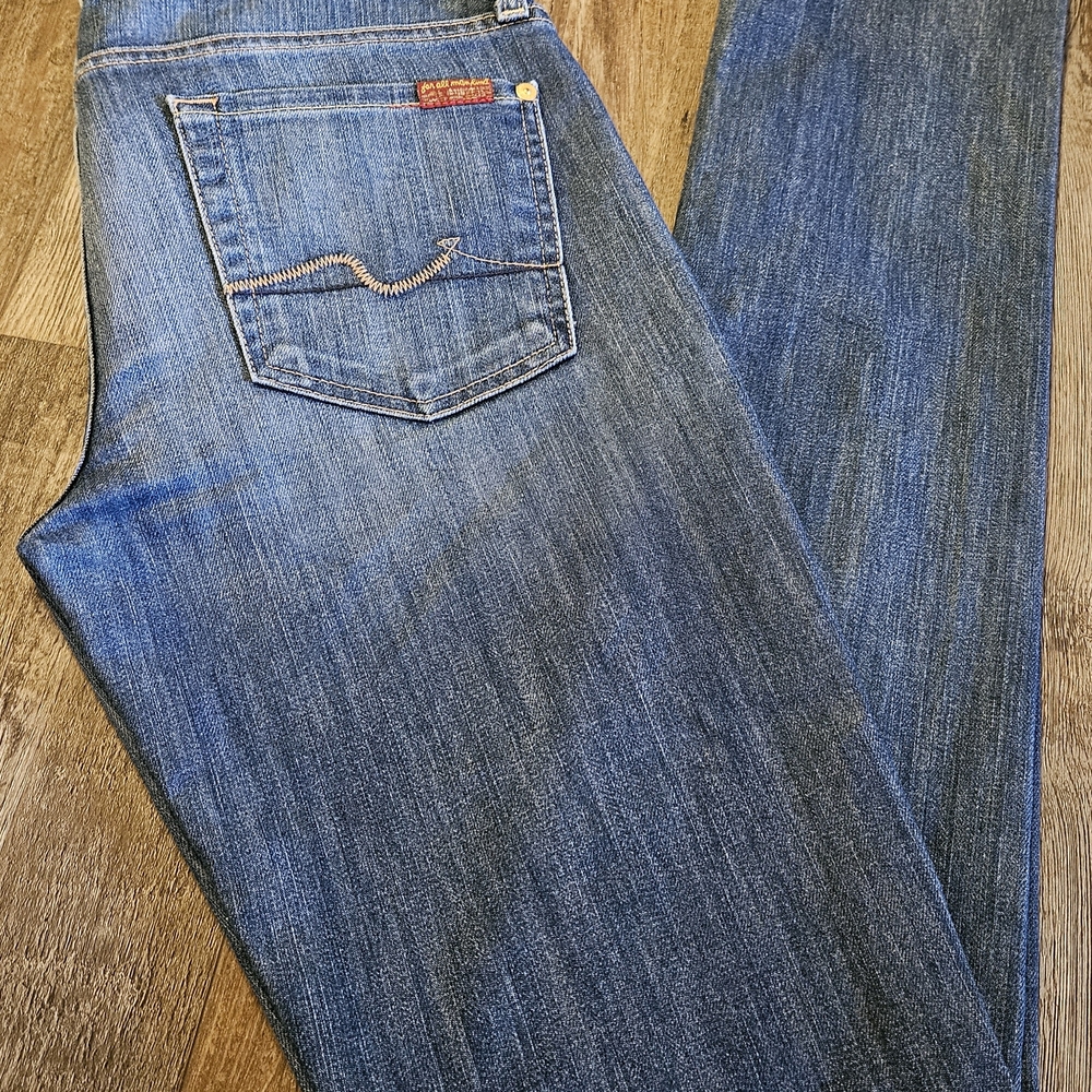 7 For All Mankind Blue Denim Jeans